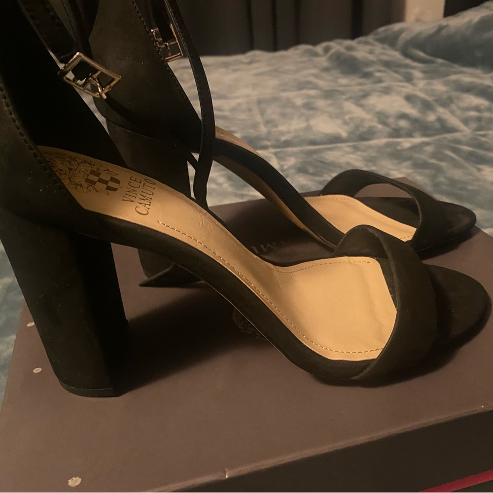 Black Strap sandal pumps